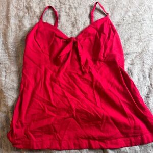 Old Navy Red Romantic Y2K Baby Doll Front Tie Women’s Blouse Valentines Day Top